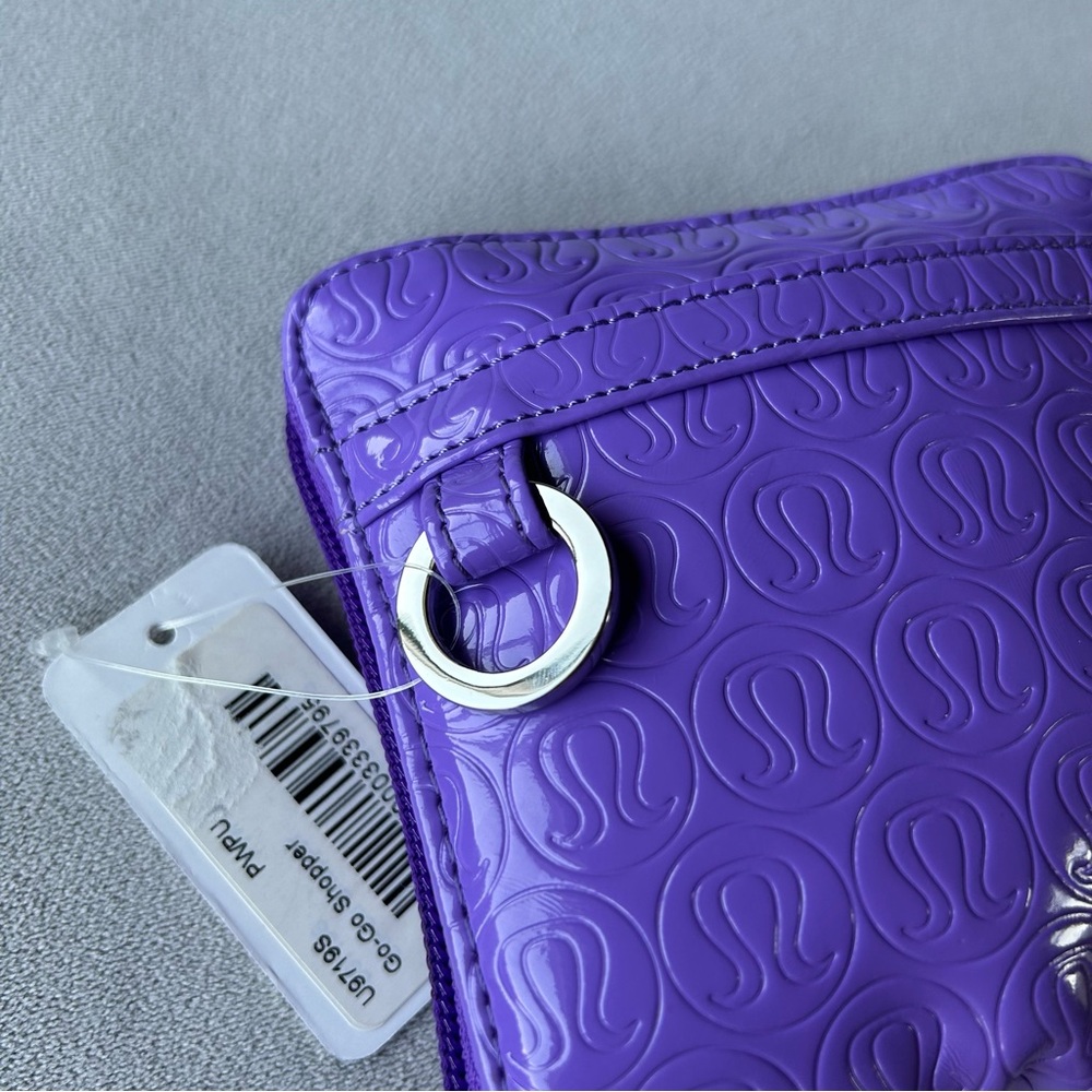 Lululemon ~ Go-Go Shopper ~ Purple ~ Cloth Reusable Zip Up Shopping Bag ~ NWT - Picture 6 of 13